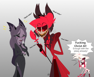 Alastor and Marjorie: Dad Jokes by DarkMythicCat
