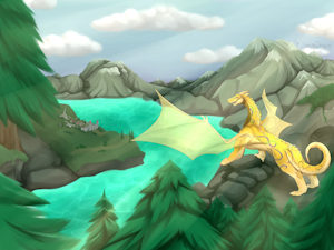 With the first stretch of my wings by Driftingdragon