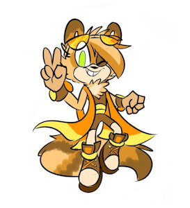 Male Reese's puffs lemur Adoptable by Jester45