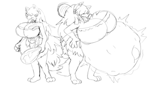 Olga the Cavewoman by DreamyHyperPreg