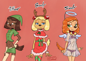 Brandy - Xmas outfits + Maid AU info by VioletEchoes
