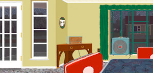 Inside the Rhonson Coyote Family House at the Dining Room Area by moyomongoose
