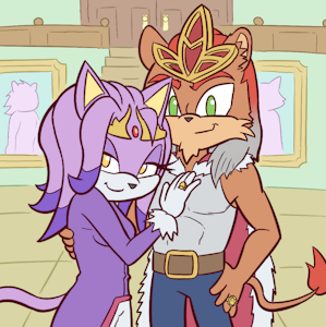 Queen Blaze and Klaue Klaue, Regents of Soleanna by Zeromegas