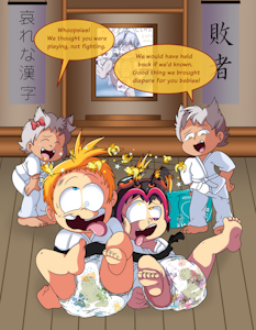 Human Tails and Charmy - Dojo Dominate (Commission) by EmperorCharm