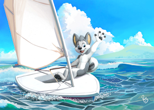 Laser Sailboat by pandapaco