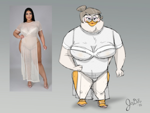 Beakley in dress by Oredoj
