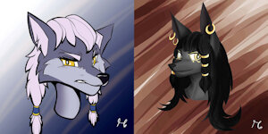 Submission: Ma'at and Shizune by Tinbash