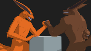 Arm wrestle with yourself by Jarfox