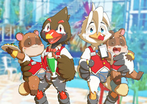 KEMOSHOTA BRIEFs CAFE [Kuinari & Suihei & Tama & Taro] by NKYN