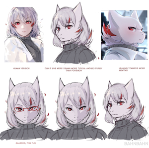 Sketch - Dua but drawn even more anthro by Bahnbahn