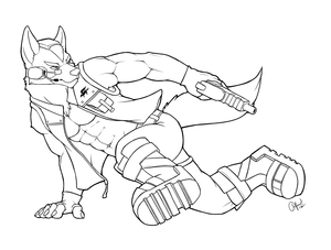 Fox McCloud: Whoopin that ass WIP by LupineVexation