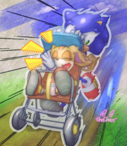 [comms]sonic the speed-sitter by OneChanART
