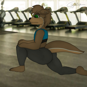 aaliyah warming up by j5furry