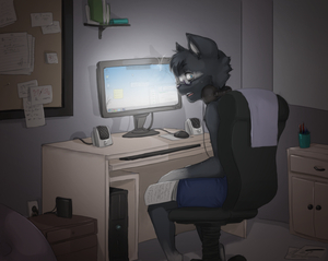 I-I wasn't looking at porn! by kitaness