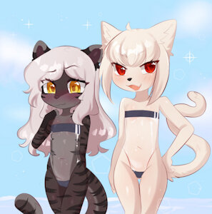 The girls in the bathing suit by Clara
