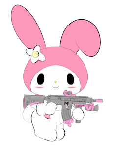 My Melody - Pink Guns by SoggyGoat