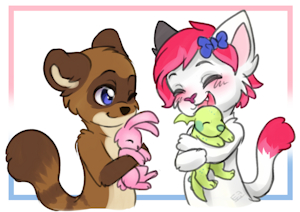 Plushie Cuddles by RickSoftpaw
