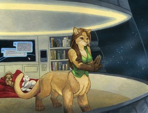 Darkepaw in thought.&nbsp;&nbsp;by ScottySkunk