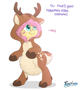 Deer Shy by FluffyXai