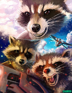 Rocket Raccoon by Noki001