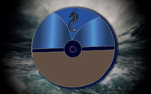 Sea Dragon Custom Pokeball by kingduskstripe