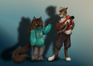 My pets as furries by AppleCookies