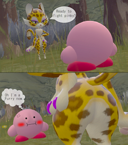 When Kirby first met Clawroline by Skulltronprime969