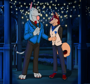 Exchanging Roses by HolidayPup