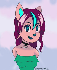 My fursona, beta draw by Annewolf