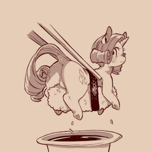 Rarity on RIce by ColdBloodedTwilight