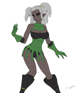 Dark Warrior Girl by Zenu