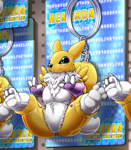 Renamon Keychain by kitsuneyoukai