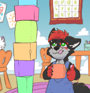 Lucky at Preschool by LuckyFoxxo