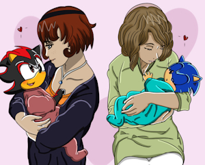 Two Mommies and their baby hedgies~ by HedgieLombax147