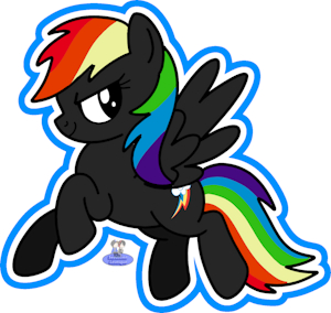 Black Rainbow Dash by SebGroupArts2009