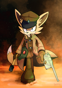 A fennec coming out from the desert by ErwinTheFennecFox