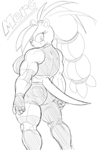 Merc sketch by nikonthebored