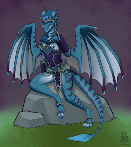 Blue Dracthyr by Lichfang