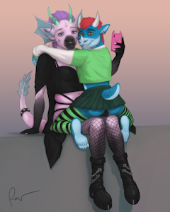Goth-Punk couple by horserov