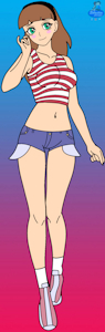 Sarah wearing the generic outfit of the late 90's by SebGroupArts2009