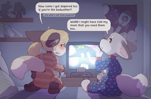 Foxy Sleepover by skidoo