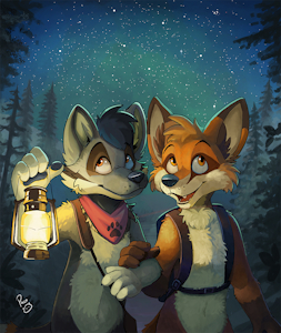 Night Hiking by pandapaco