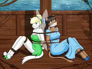 Reeow and Kitannie Tinkerbell and Wendy by MrCatnap