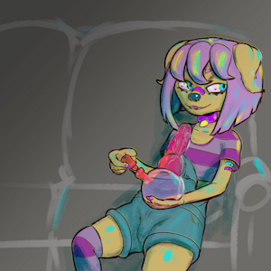 dog who smokes weed type image by hellpuppy666