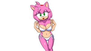 Amy coquetea a Sonic DESNUDA by AngelDeLaVerdad