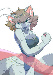 Dancing wolfy by Kopikolychee