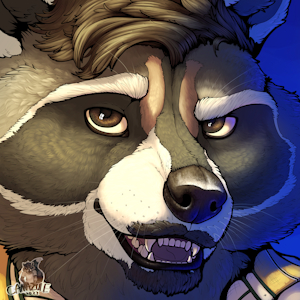 Portrait of a Raccoon by Camazule