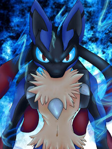 Mega Lucario by voodoorez