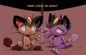 Meowth Lick by KAZOKO