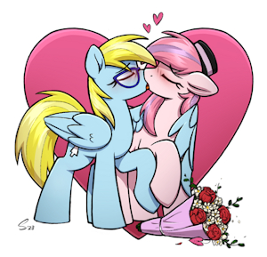 Hearts And Hooves Day Cloud Cuddler and Sweet Haze by PrincessTwi